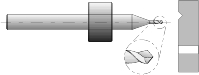 FPCB.UC: Gravierfräser "Universal Cutter", 90° konisch 0.20...0.50 mm Fräsbreite