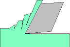 Frser: Gedrungene Schneide (schematisch)